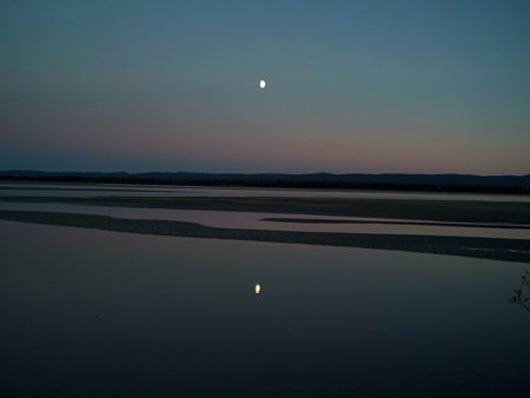 Moon on the water in Goose Bay
