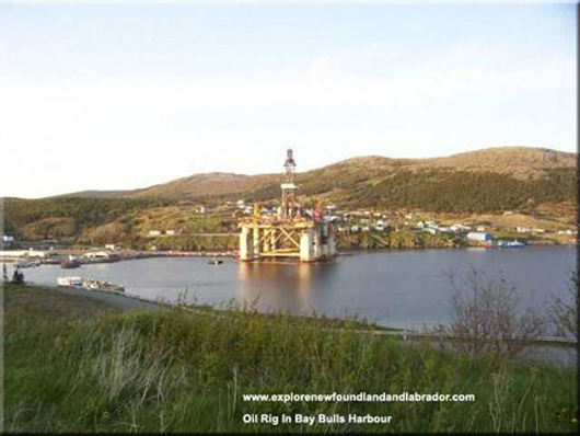 An Oil Rig being serviced in Bay Bulls Harbour, Newfoundland and Labrador